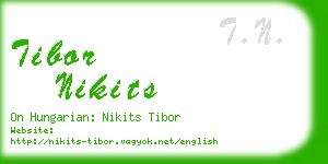 tibor nikits business card